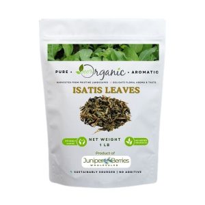 Brewed Isatis leaves tea in a ceramic mug