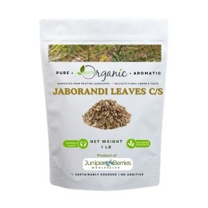Organic dried Jaborandi leaves cut and sifted in resealable bag