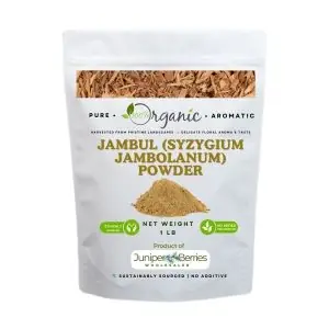 Organic Jambul fruit powder in eco-friendly resealable bag