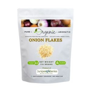 Premium Dried Onion Flakes in a Glass Jar